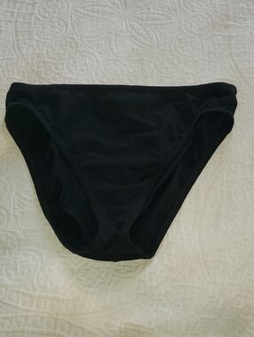 Merona Black Bikini Bottom with Burgundy Tags